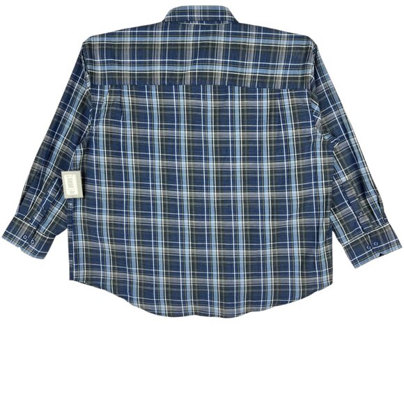 Bruno New York Men's Blue Plaid Button-Down Long Sleeve Shirt Size XL NWT - Picture 2 of 9